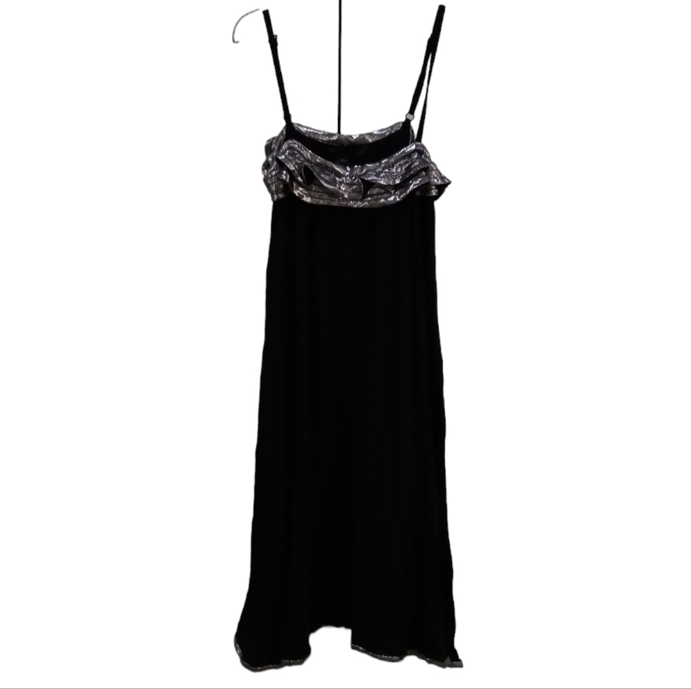 Marc by Marc Jacobs Black Silver Trimmmed Dress Size XS/S